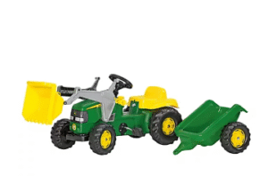 John Deere Kid Tractor with Loader and Trailer