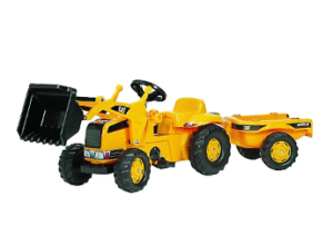 CAT Kid Tractor with Loader and Trailer