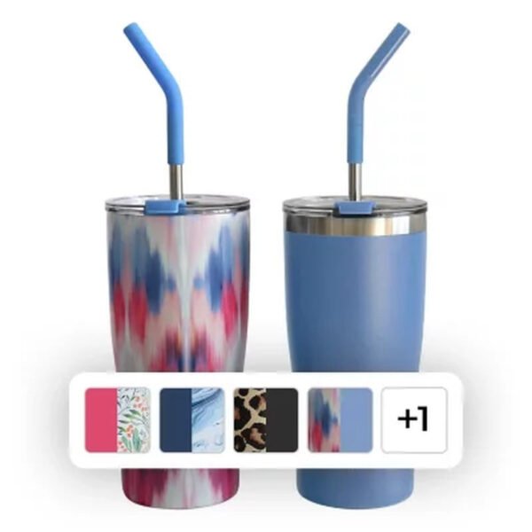 Heritage 20 Oz. Double Wall Stainless Steel Tumbler, Set of 2 (Assorted Colors)