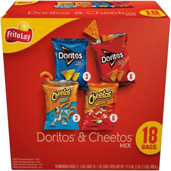 Doritos & Cheetos Mix Variety Pack Snack Chips, 18 Count Multipack - Brands For Less USA
