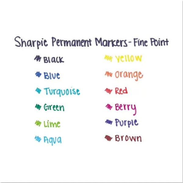 Sharpie Permanent Marker - Fine Point - Select Color - 12 Ct.