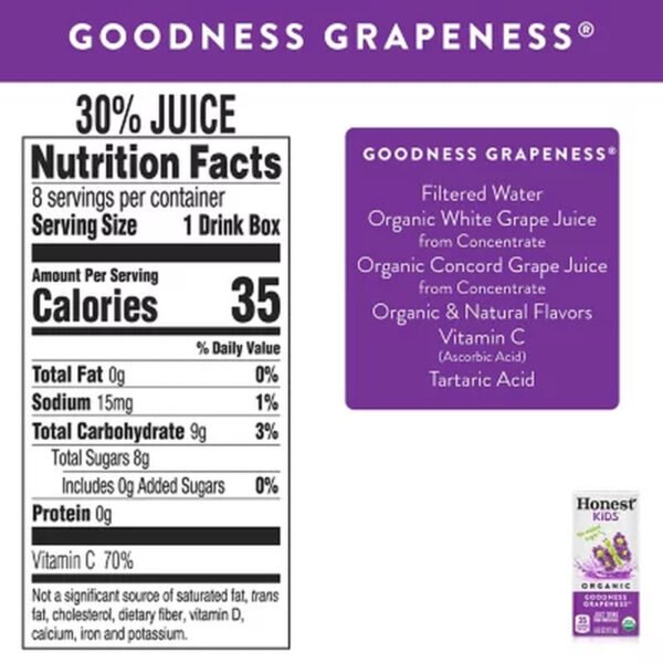 Honest Kids Organic Fruit Juice Drink Boxes Variety Pack (6 Oz., 40 Pk.)
