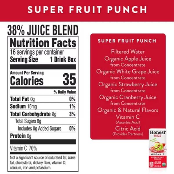 Honest Kids Organic Fruit Juice Drink Boxes Variety Pack (6 Oz., 40 Pk.)