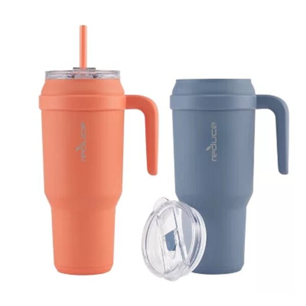 Reduce Cold1 Soft Grip Tumbler with Handle & Straw, Assorted Colors (50 Oz., 2Pk.)