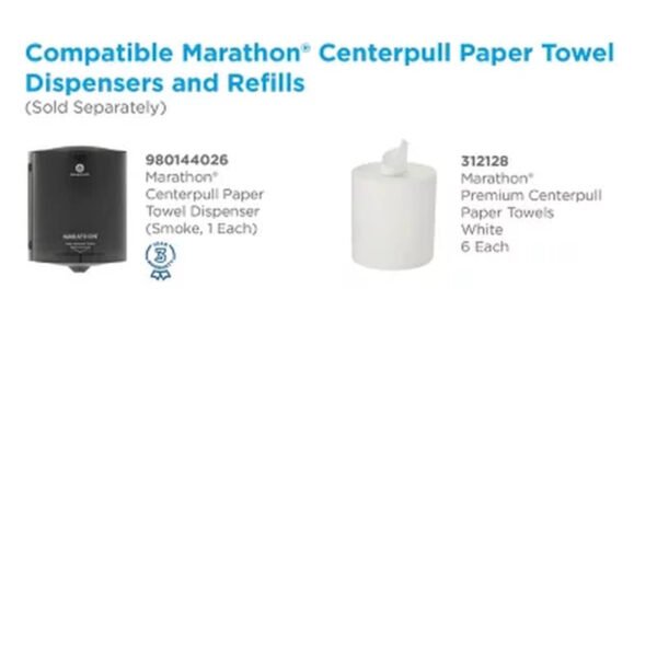 Marathon Premium Centerpull 1-Ply Paper Towels, White (303 Sheets/Roll, 6 Rolls) - Brands For Less USA