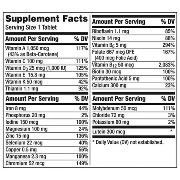 Centrum Silver Multivitamin Women 50+ , Multimineral Supplement Tablets (275 Ct.) - Brands For Less USA