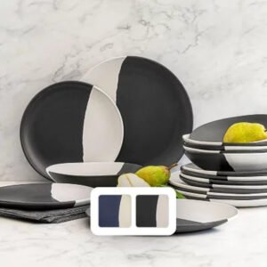 Member'S Mark 18-Piece Bamboo Melamine Dinnerware Set (Assorted Colors)