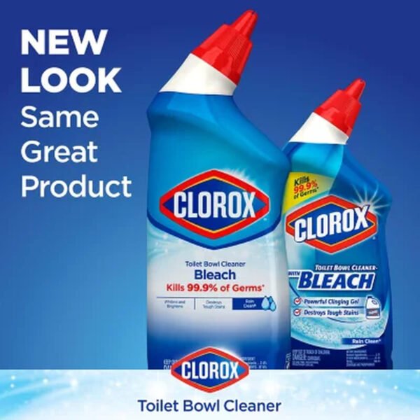 Clorox Toilet Bowl Cleaner with Bleach, Rain Clean (24 Oz., 6 Pk.) - Brands For Less USA